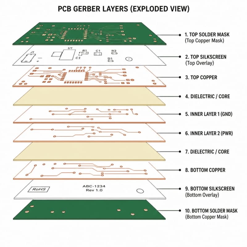 PCB-Gerber-layers-exploded-view – Fuxin PCBA